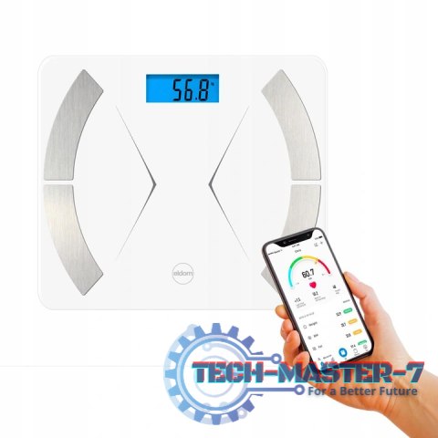 Inteligentna waga łazienkowa bluetooth Eldom TWO500 biała ELDOM Inteligentna waga łazienkowa bluetooth Eldom TWO500 biała ELDOM