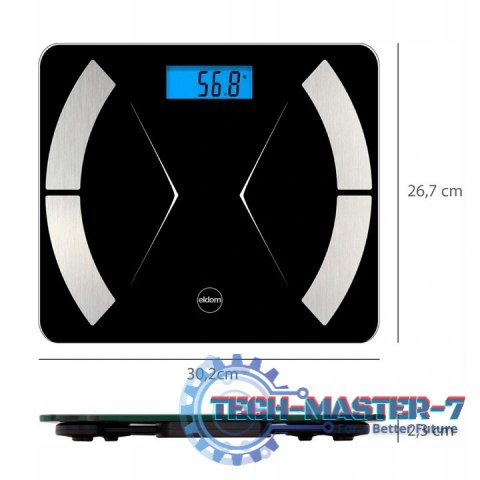 Inteligentna waga łazienkowa bluetooth Eldom TWO500 biała ELDOM Inteligentna waga łazienkowa bluetooth Eldom TWO500 biała ELDOM