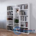 Nowoczesny stojący regał szafka na książki 14 półek biały ModernHome