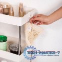 Plastikowy regał łazienkowy z 4 półkami kółka biały ModernHome