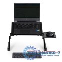 Podstawka stolik stojak pod laptop aluminiowy składany z regulacją 2 blaty ModernHome