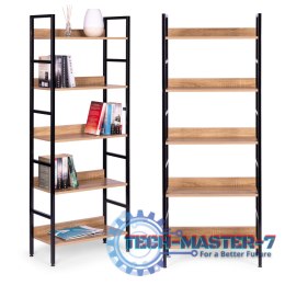 Reał loftowy wysoki 5 półek metal MDF ModernHome ModernHome