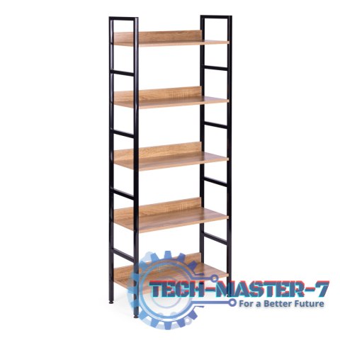 Reał loftowy wysoki 5 półek metal MDF ModernHome ModernHome Reał loftowy wysoki 5 półek metal MDF ModernHome ModernHome