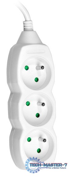 Listwa zasilająca TRACER Power Cord 1.5 m (3 gniazda Biały) TRALIS44613