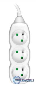 Listwa zasilająca TRACER Power Cord 1.5 m (3 gniazda Biały) TRALIS44613