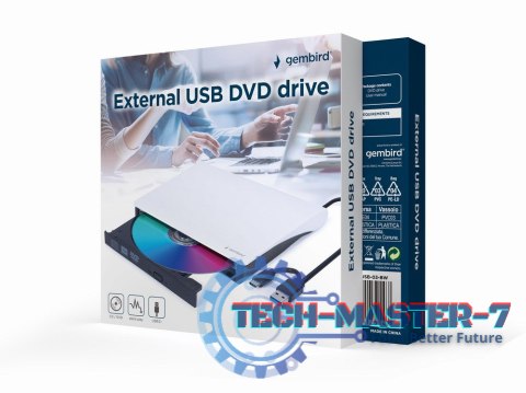 Napęd optyczny DVD+/-RW Zewnętrzny USB 3.1 Gen 1 Biało-czarny Napęd optyczny DVD+/-RW Zewnętrzny USB 3.1 Gen 1 Biało-czarny