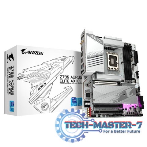 Płyta główna GIGABYTE Z790 AORUS ELITE AX ICE LGA1700 ATX Płyta główna GIGABYTE Z790 AORUS ELITE AX ICE LGA1700 ATX