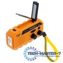 Radio przenośne Adler AD 1197 solarne turystyczne na korbkę biwakowe 3 sposoby ładowania latarka sygnał SOS 1200mAh