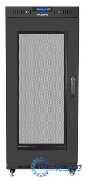SZAFA INSTALACYJNA RACK STOJĄCA 19" 22U 800X800 CZARNA DRZWI PERFOROWANE LCD LANBERG (FLAT PACK)