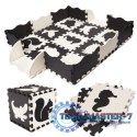 Mata edukacyjna piankowa puzzle 114 x 114 x 1 cm czarna 25 elementów
