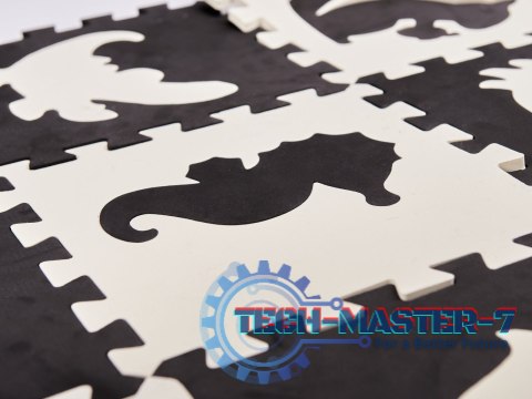Mata edukacyjna piankowa puzzle 114 x 114 x 1 cm czarna 25 elementów Mata edukacyjna piankowa puzzle 114 x 114 x 1 cm czarna 25 elementów