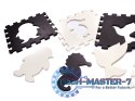 Mata edukacyjna piankowa puzzle 114 x 114 x 1 cm czarna 25 elementów
