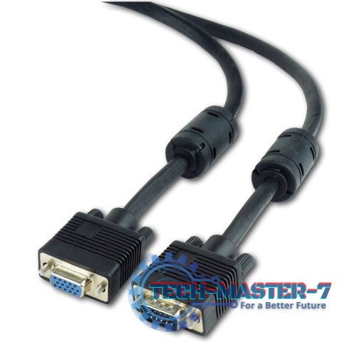 GEMBIRD VGA (F) - VGA (M) Czarny 3m /s1x VGA (gniazdo) 1x VGA (wtyk)