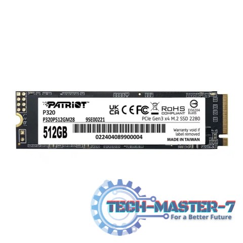 Dysk SSD PATRIOT P320P512GM28 Viper (M.2″ /512 GB /PCIe NVMe x4 /3000MB/s /2200MB/s) Dysk SSD PATRIOT P320P512GM28 Viper (M.2″ /512 GB /PCIe NVMe x4 /3000MB/s /2200MB/s)