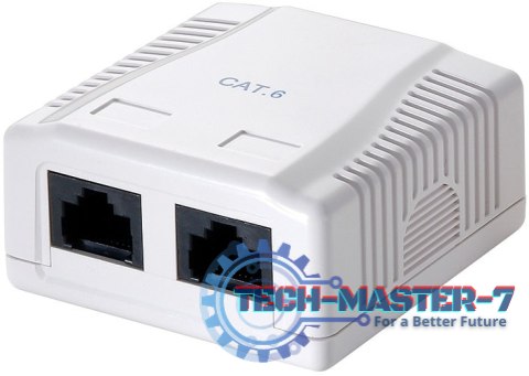 Gniazdo natynkowe Cat.6 UTP 2xRJ45, białe