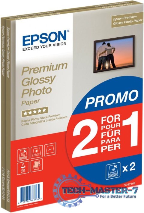Papier EPSON Premium Glossy Photo Paper 255g A4 30 ark C13S042169