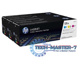 Toner HP 131A Zestaw 3 tonerów żółty, purpurowy, niebieski U0SL1AM U0SL1AM