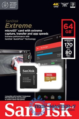 Karta pamięci SANDISK 64 GB Adapter microSD do SD