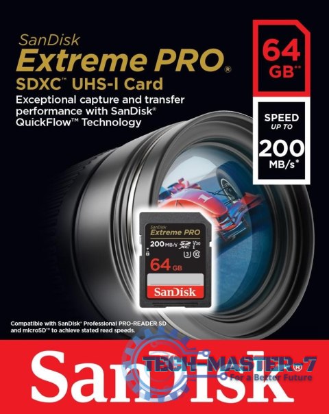 Karta pamięci SANDISK 64 GB Opakowanie Karta pamięci SANDISK 64 GB Opakowanie
