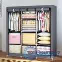 Szafa tekstylna duża materiałowa garderoba z półkami na ubrania i buty ModernHome