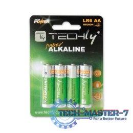 Baterie TECHLY Alkaliczna AA (LR06, FR6, R6, 15A, MN1500, AM3, UM3, HP7) Blister 306974