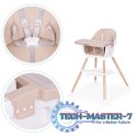 Fotelik krzesełko do karmienia dzieci 2w1 beżowy ECOTOYS ECOTOYS