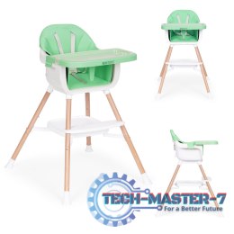 Fotelik krzesełko do karmienia dzieci 2w1 zielony ECOTOYS ECOTOYS