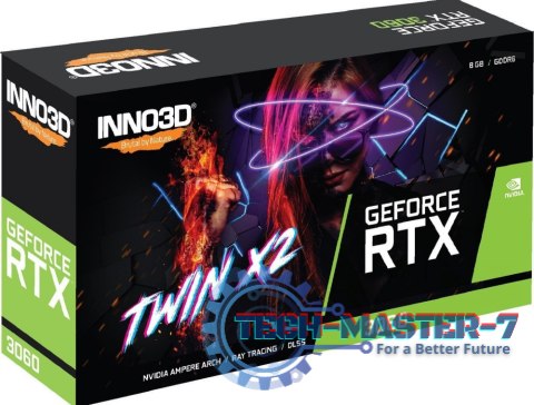 Karta graficzna INNO3D GeForce RTX 3060 Twin X2 LHR 8 GB GDDR6 (N30602-08D6-11902130) Karta graficzna INNO3D GeForce RTX 3060 Twin X2 LHR 8 GB GDDR6 (N30602-08D6-11902130)