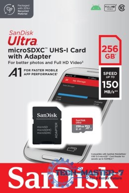 Karta pamięci SANDISK 256 GB Adapter SD
