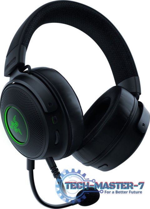 Słuchawki z mikrofonem RAZER Kraken V3 Hypersense Czarno-zielony