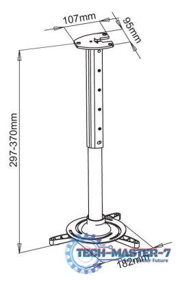 Uchwyt do projektora TECHLY 301559 (15 kg/297 - 370mm)