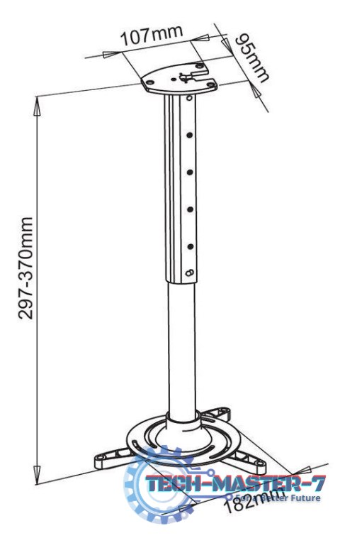 Uchwyt do projektora TECHLY 301559 (15 kg/297 - 370mm) Uchwyt do projektora TECHLY 301559 (15 kg/297 - 370mm)