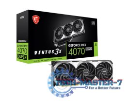Karta graficzna MSI GeForce RTX 4070 SUPER 12G VENTUS 3X OC GDDRX6 (RTX 4070 SUPER 12G VENTUS 3X OC)