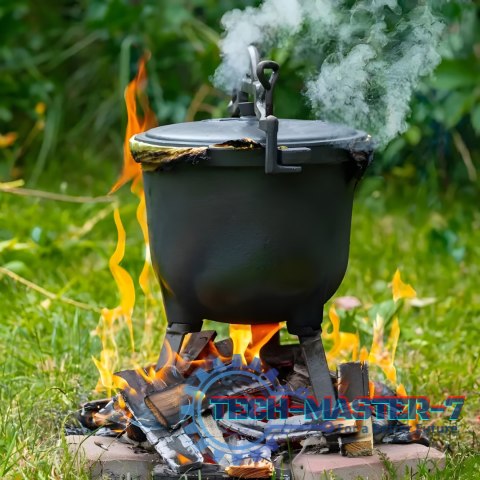Kociołek żeliwny stojący 10L garnek myśliwski ognisko grill MultiGarden MULTI GARDEN Kociołek żeliwny stojący 10L garnek myśliwski ognisko grill MultiGarden MULTI GARDEN