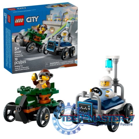 LEGO CITY Zestaw wyścigówek: samolot kontra łóżko szpitalne 60459 LEGO CITY Zestaw wyścigówek: samolot kontra łóżko szpitalne 60459