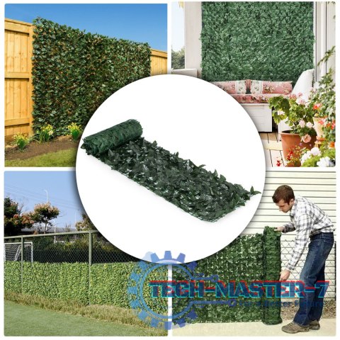 Sztuczny żywopłot 300x50 cm bluszcz zielona ściana maskująca 300x50 cm MULTI GARDEN Sztuczny żywopłot 300x50 cm bluszcz zielona ściana maskująca 300x50 cm MULTI GARDEN