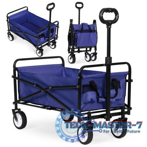 Wózek plażowy transportowy ogrodowy składany niebieski 48x90 cm MultiGarden MULTI GARDEN