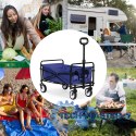 Wózek plażowy transportowy ogrodowy składany niebieski 48x90 cm MultiGarden MULTI GARDEN