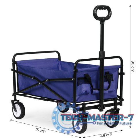 Wózek plażowy transportowy ogrodowy składany niebieski 48x90 cm MultiGarden MULTI GARDEN Wózek plażowy transportowy ogrodowy składany niebieski 48x90 cm MultiGarden MULTI GARDEN