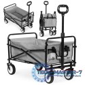 Wózek plażowy transportowy ogrodowy składany szary 48x90 cm MultiGarden MULTI GARDEN