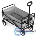 Wózek plażowy transportowy ogrodowy składany szary 48x90 cm MultiGarden MULTI GARDEN