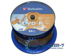 DVD-R 16x 4.7GB 50P CB PRINTABLE 43533