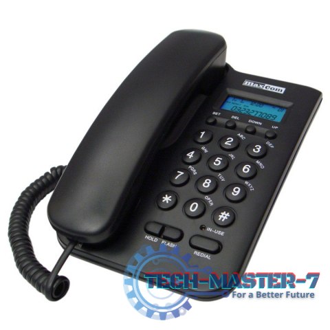 KXT100 CZARNY TELEFN PRZEWODOWY