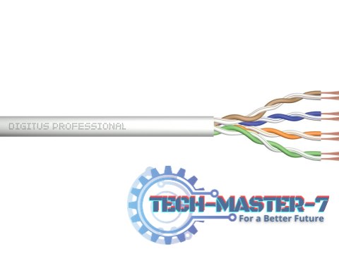 Kabel teleinformatyczny instalacyjny kat.5e, U/UTP, Eca, drut, AWG 24/1, PVC, 305m, szary, karton
