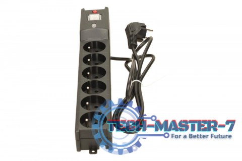 Listwa przeciwprzepięciowa LX 610, 1L, 1.5m, czarna Listwa przeciwprzepięciowa LX 610, 1L, 1.5m, czarna