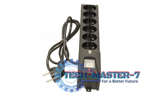 Listwa przeciwprzepięciowa LX 610, 1L, 1.5m, czarna Listwa przeciwprzepięciowa LX 610, 1L, 1.5m, czarna