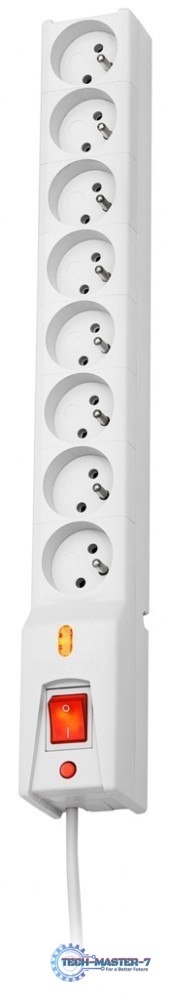 Listwa przeciwprzepięciowa LX 810, 1L, 3,0m, szara