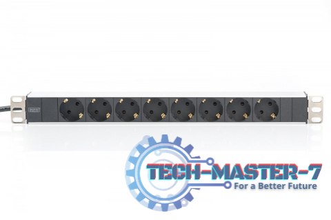 Listwa zasilająca PDU 19" RACK 8xSchuko, 2m 1xSchuko, 16A, aluminiowa Listwa zasilająca PDU 19" RACK 8xSchuko, 2m 1xSchuko, 16A, aluminiowa
