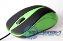 Mysz optyczna 800dpi czarno-zielona MT1091G