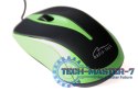 Mysz optyczna 800dpi czarno-zielona MT1091G